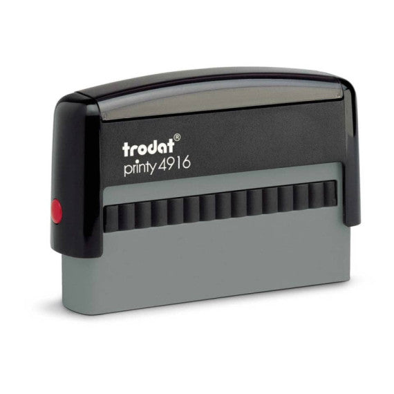 Timbro doppio datario con testo Trodat Printy 4816/PL PERSONALIZZATO dimensione max pers.ne 51,5x5 mm 1 riga testo 11666