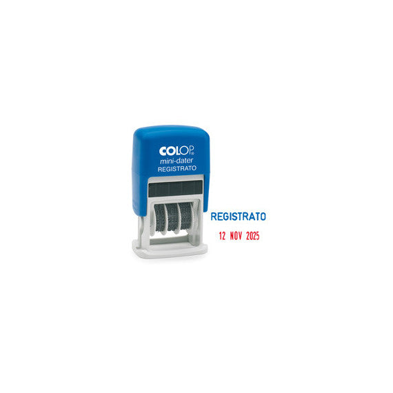 Timbro Mini Dater S160/L1 Datario + REGISTRATO - 4 mm - autoinchiostrante - Colop®