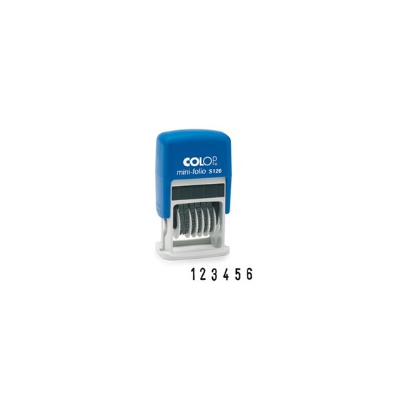 Timbro Mini Folio S126 Numeratore - 6 colonne 3,8 mm - autoinchiostrante - Colop®