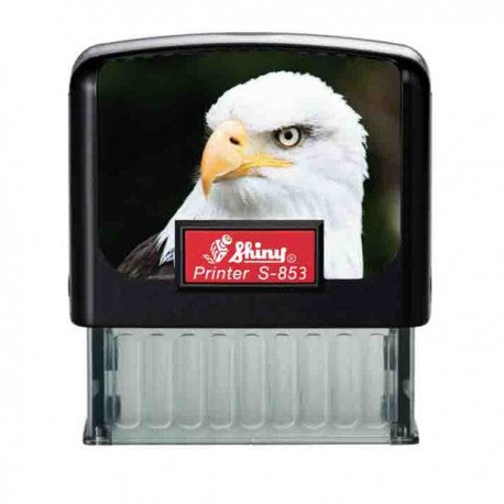 TIMBRO New Printer Line 47x18mm-5righe 853 NERO AQUILA Shiny
