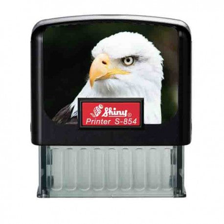 TIMBRO New Printer Line 58x22mm-6righe 854 NERO AQUILA Shiny