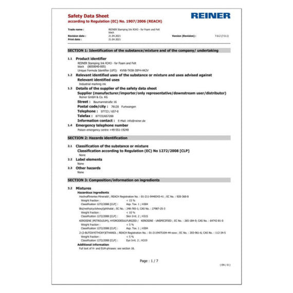 Timbro numeratore in metallo Reiner B6K Block metallo  17017