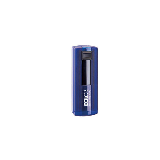 Timbro Pocket Stamp Plus 40 - autoinchiostrante - 23 x 59 mm - 6 righe - blu indingo - Colop