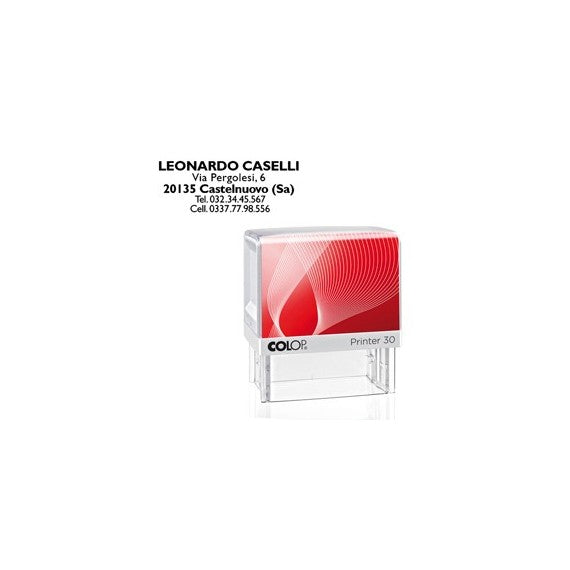Timbro Printer 30 - autoinchiostrante - 18x47 mm - 5 righe - Colop