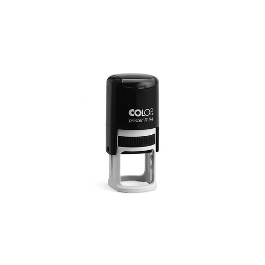 Timbro Printer R24 - diametro 24 mm - 4 righe - personalizzabile - autoinchiostrante - Colop