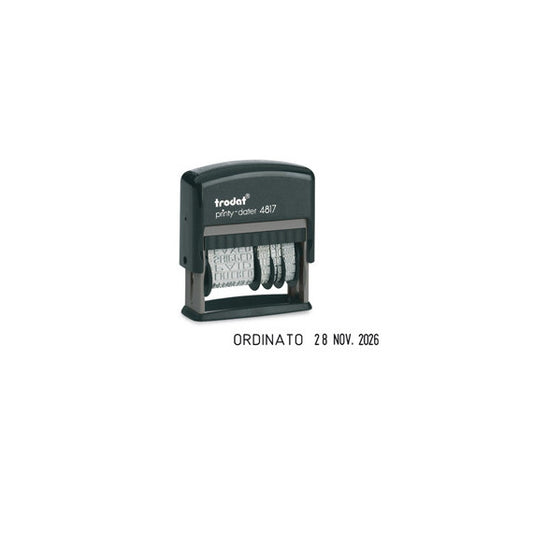 Timbro Printy Dater Eco 4817 Datario + Polinomio - 3,8 mm - autoinchiostrante - Trodat®