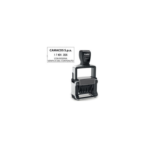 Timbro Professional 4.0 5460 Datario - 5,6 x 3,3 cm - 4 mm - personalizzabile - autoinchiostrante - Trodat®