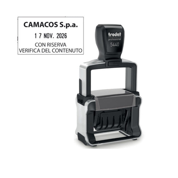 Timbro Professional 4.0 5460 Datario - 5,6 x 3,3 cm - 4 mm - personalizzabile - autoinchiostrante - Trodat®