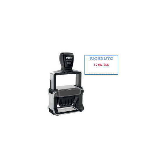 Timbro Professional 4.0 5460/L1 datario + RICEVUTO - 5,6 x 3,3 cm - 4 mm - autoinchiostrante - Trodat®