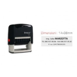 Timbro Traxx 9011 misura 14X38mm autoinchiostrante personalizzato Timbro personalizzabile max 3 righe alta qualità