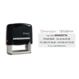 Timbro Traxx 9012 misura 18X48mm autoinchiostrante personalizzato Timbro personalizzabile max 4/5 righe alta qualità