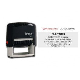 Timbro Traxx 9013 misura 22X58mm autoinchiostrante personalizzato Timbro personalizzabile max 6 righe alta qualità