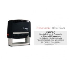 Timbro Traxx 9015 (9032) misura 30X70mm autoinchiostrante personalizzato Timbro personalizzabile max 7 righe alta qualità