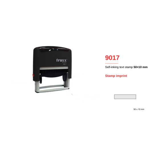 Timbro Traxx 9017 misura 10X50mm autoinchiostrante personalizzato Timbro personalizzabile max 2 righe alta qualità