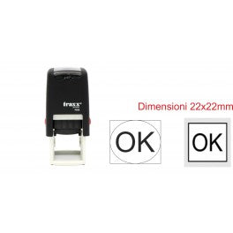 Timbro Traxx 9022 misura 22X22mm autoinchiostrante personalizzato Timbro personalizzabile max 3 righe alta qualità