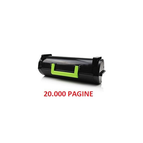 TONER 56F2X00 NERO COMPATIBILE PER LEXMARK MS421,MS521,MS621,MS622,MX421,MX521,MX621,MX622 CAPACITA 20.000 PAGINE
