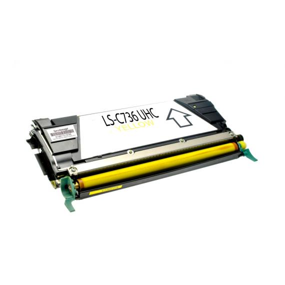 TONER C734 GIALLO COMPATIBILE PER LEXMARK C734,X734,C746,X746,C748,X748 C734A1YG 6.000 PAGINE