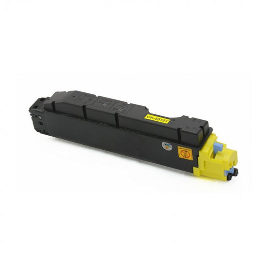 Toner CK-5515Y giallo compatibile 1T02ZLAUT0 per Triumph-Adler UTAX 357 Ci CK5515 + vaschetta - capacità 9.000 pagine