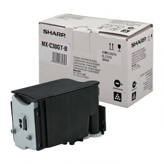 TONER MX-C30GT-B NERO ORIGINALE MXC30GTB PER SHARP MX-C250F MX-C300W MX-C303W MX-C304 MX-C30 6.000 PAGINE
