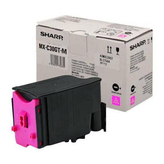 TONER MX-C30GT-M MAGENTA ORIGINALE MXC30GTM PER SHARP MX-C250F MX-C300W MX-C303W MX-C304 MX-C30 6.000 PAGINE
