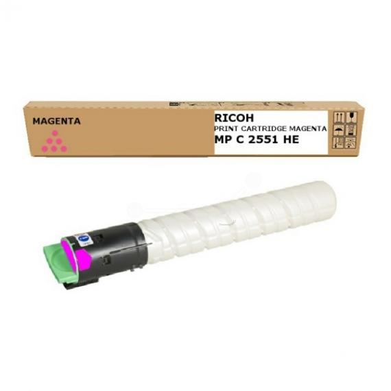 TONER ORIGINALE RICOH MPC2051 MAGENTA 842063 PER RICOH AFICIO MP C2030,MP C2051,MP C2530, MP C2551 9.500 PAGINE