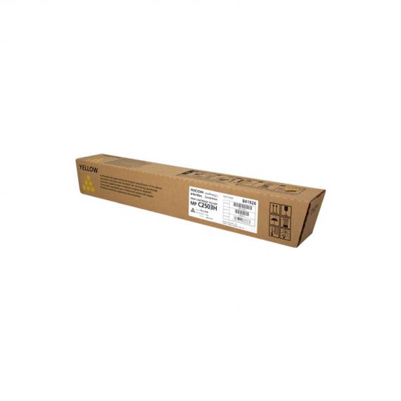 TONER ORIGINALE RICOH MPC2503H GIALLO 841926 PER RICOH AFICIO MP C2003,MP C2004SP,MP C2011SP,MP C2503 CAPACITA 9.500 PAGINE