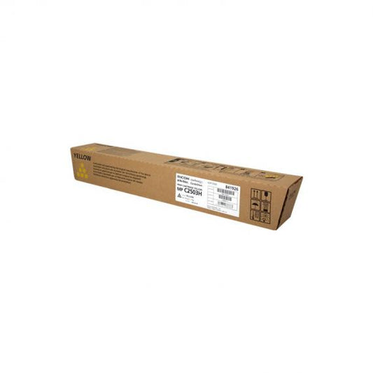 TONER ORIGINALE RICOH MPC2503H GIALLO 841926 PER RICOH AFICIO MP C2003,MP C2004SP,MP C2011SP,MP C2503 CAPACITA 9.500 PAGINE