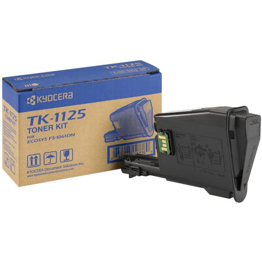 TONER ORIGINALE TK1125 NERO PER KYOCERA FS 1061DN, 1325MFP 1T02M70NL0 CAPACITA 2.100 PAGINE TK-1125