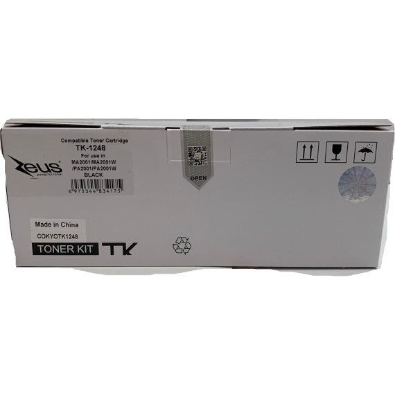 Toner TK-1248 nero Zeus alta qualità (con polvere originale) compatibile 1T02Y80NL0 Kyocera PA2001,MA2001 TK1248 2.200 PAGINE