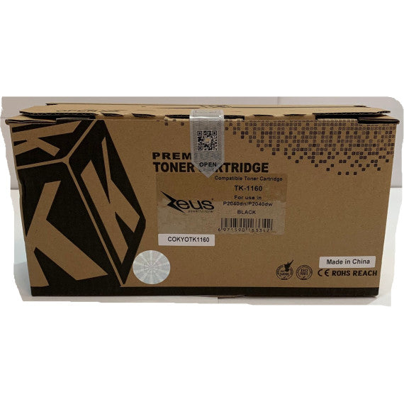 Toner TK1160 nero Zeus alta qualità (con polvere originale) compatibile per Kyocera P2040DN TK-1160 1T02RY0NL0 7.200 pagine