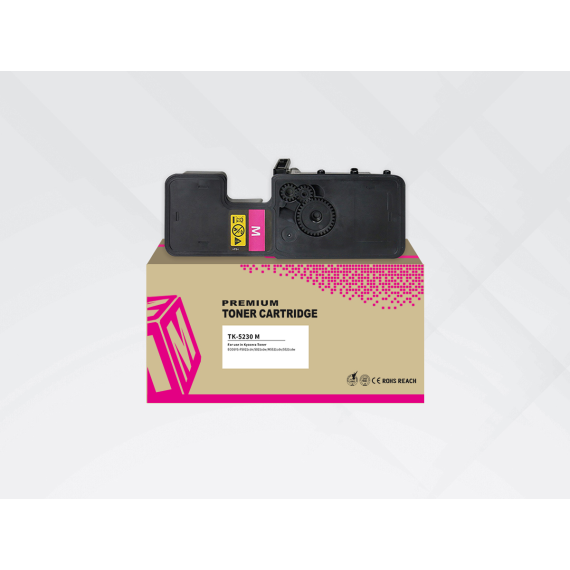 Toner TK5230 magenta Zeus alta qualità,con polvere originale 1T02R9BNL0 compatibile per Kyocera M5521,P5021 TK-5230 2.200 pagine