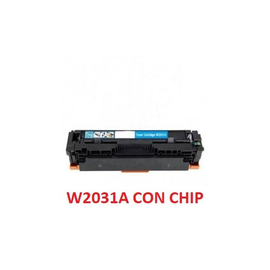TONER W2031A CIANO COMPATIBILE 415A CON CHIP PER HP Color LaserJet Pro M454 ,M479 CAPACITA 2.100 PAGINE