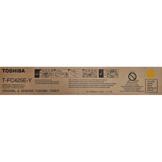 Toshiba T-FC425EY giallo 6AJ00000238 toner originale per Toshiba E-STUDIO 2525AC,3025AC,3525AC,4525AC FC425Y 38.000 pagine