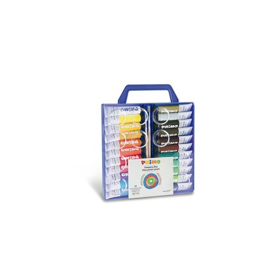 Tubi tempera - 12 ml - colori assortiti - Primo - astuccio 22 pezzi