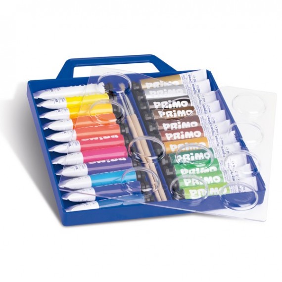 Tubi tempera - 12 ml - colori assortiti - Primo - astuccio 22 pezzi