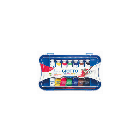 Tubi tempere - 12 ml - colori assortiti - Giotto - conf. 7 pezzi