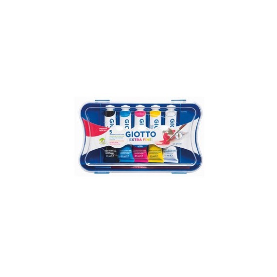 Tubi tempere - 21ml - colori assortiti - Giotto - conf. 5 pezzi