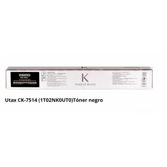 UTAX CK-7514 NERO ORIGINALE 1T02NK0UT0 TONER ORIGINALE PER UTAX 4056,5056 TRIUMPH-ADLER 4056,5056 CK7514 CAPACITA' 35.000 PAGINE