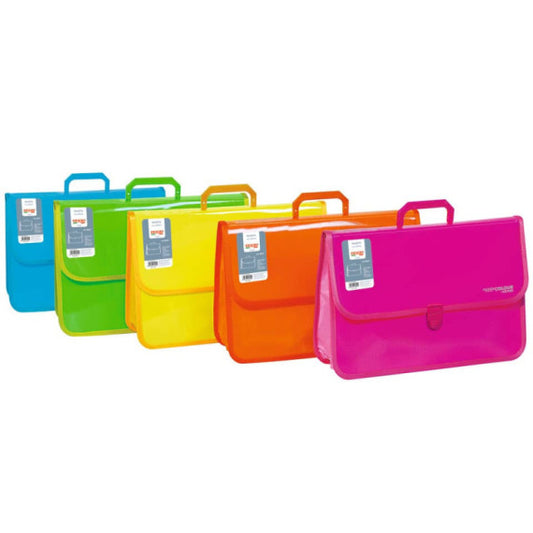 Valigetta a soffietto 27x39 cm Arda Orna Fluo colori assortiti - 0255SOF0000