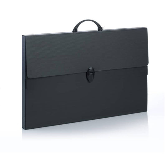 Valigetta in plastica Favorit Every Line Total Black 36,5x56,5x3,5 cm 100501056