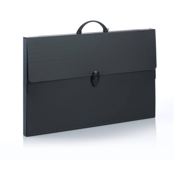 Valigetta in plastica Favorit Every Line Total Black 36,5x56,5x3,5 cm 100501056