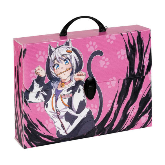 Valigetta in PPL Favorit con stampa Manga 37,5x27x8 cm - soggetti assortiti - 400182746