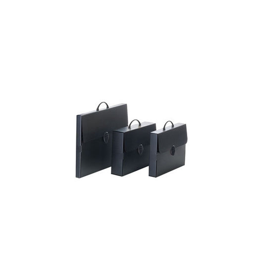 Valigetta Polionda Every Line Total Black - 27x37,5 cm - dorso 5 cm - Balmar 2000