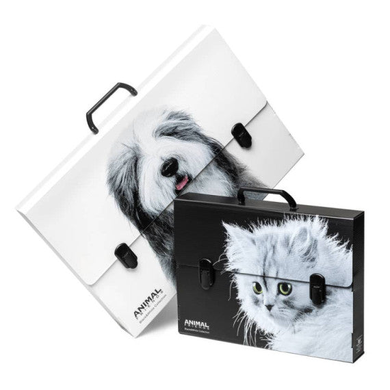 Valigetta Polionda Ri.Plast Black & White Collection formato 28x38x5 cm 6428385200BW