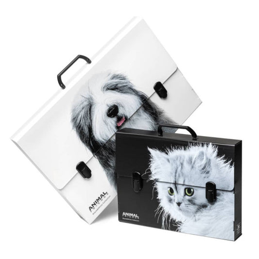Valigetta Polionda Ri.Plast Black & White Collection formato 28x38x5 cm 6428385200BW