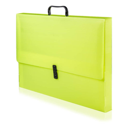 Valigetta portaprogetti con maniglia BREFIOCART POLIONDA 38x53 cm dorso 4 cm colore fluo assortito - 020M4005.FLUO