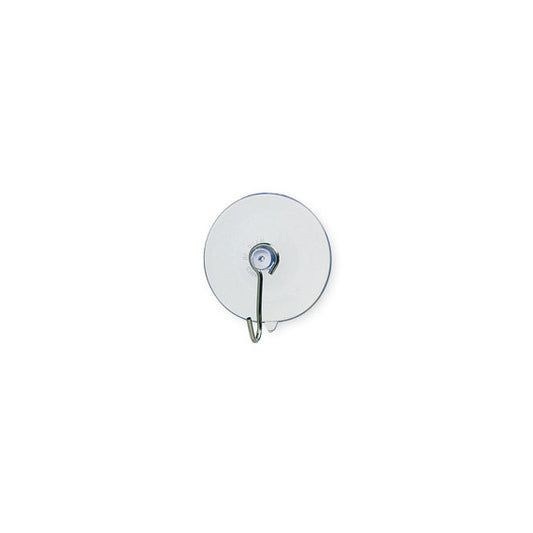Ventose - con gancio in metallo - diametro 6 cm -  trasparente - Lebez - conf. 144 pezzi
