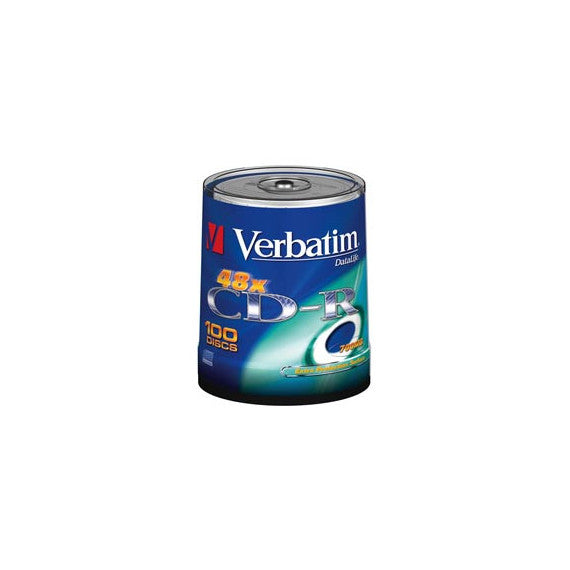 Verbatim - Scatola 100 CD-R DataLife Plus Extra Protection - 1x-52x - serigrafato - 43411 - 700MB