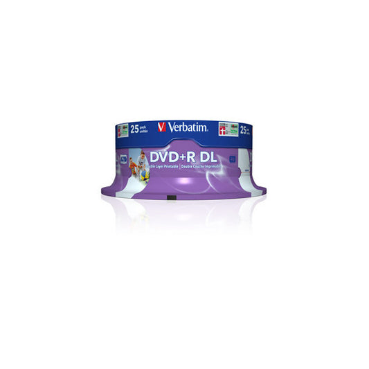 Verbatim - Scatola 25 DVD+R Dual Layer - serigrafato Spindle - 43667 - 8,5GB