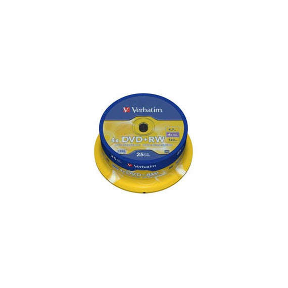 Verbatim - Scatola 25 DVD+RW - serigrafato Spindle - 43489 - 4,7GB